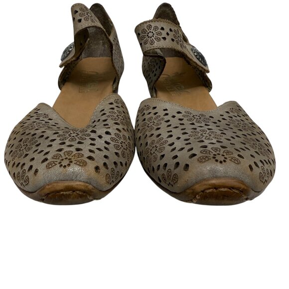 Rieker Antistress Mirjam Mary Jane Leather Gray Boho Comfort Shoes Size 39 / 8 - Picture 4 of 9